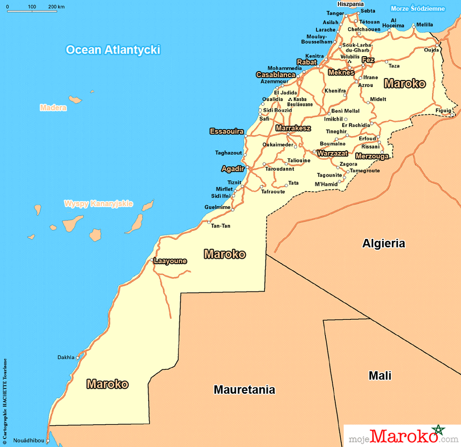 maroko mapa Mapa Maroko maroko mapa